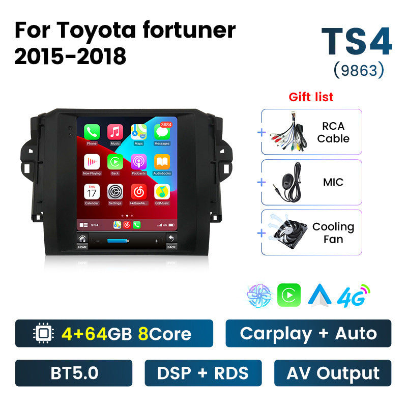 Suitable for 15-18 toyota fortuner and runner models, vertical screen car android navigation system, cross-border