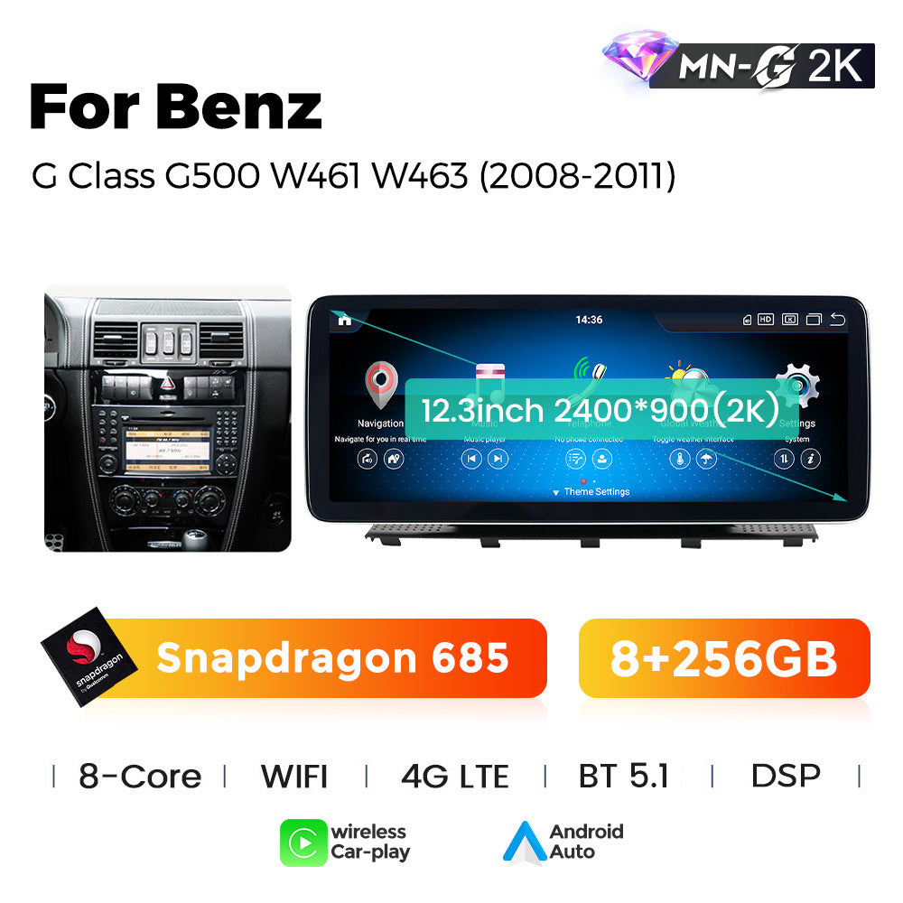 Applicable to Mercedes-Benz G-Class W461 W463 08-11 Android large screen central control car navigation Bluetooth Carplay
