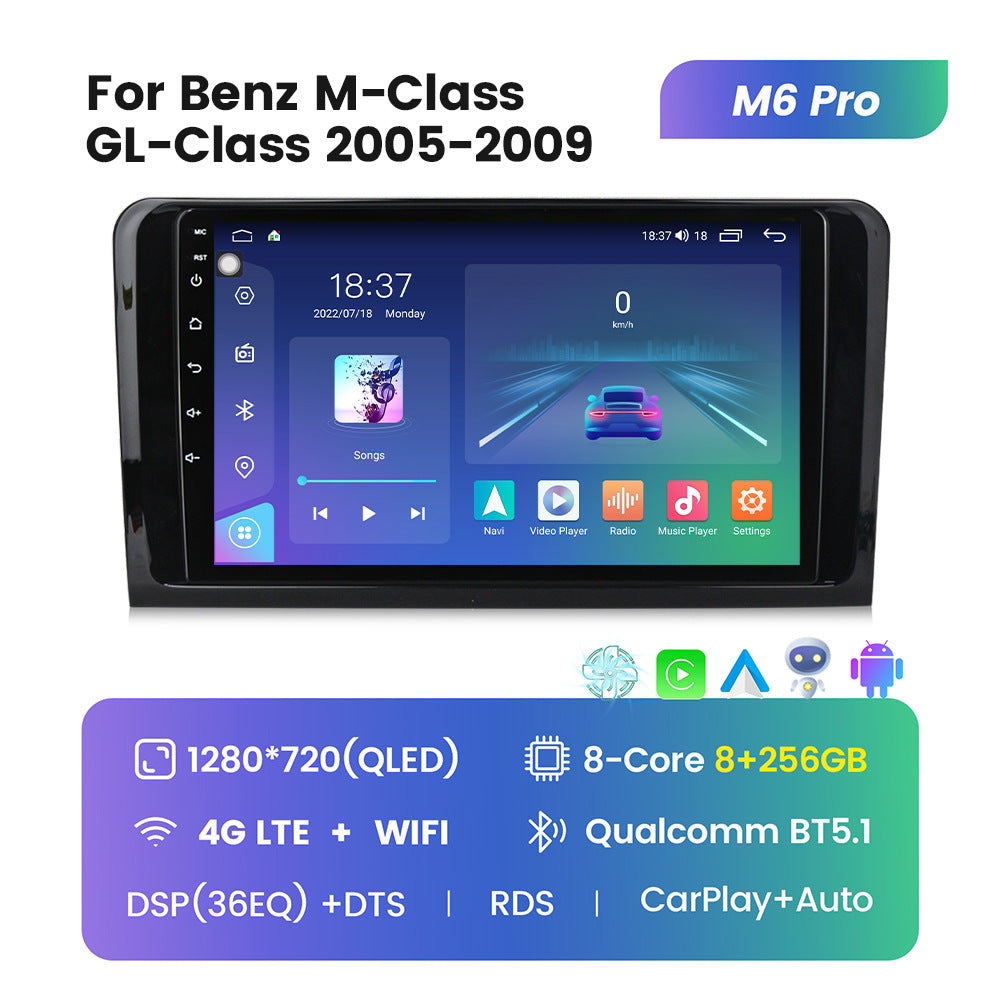 Suitable for Mercedes-Benz ML GL W164 05-09 modified Android large-screen central control car machine navigation M6Pro