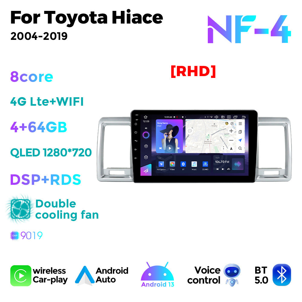 Suitable for toyota hiace 2004-2019 toyota hiace right-hand drive large screen android smart navigator