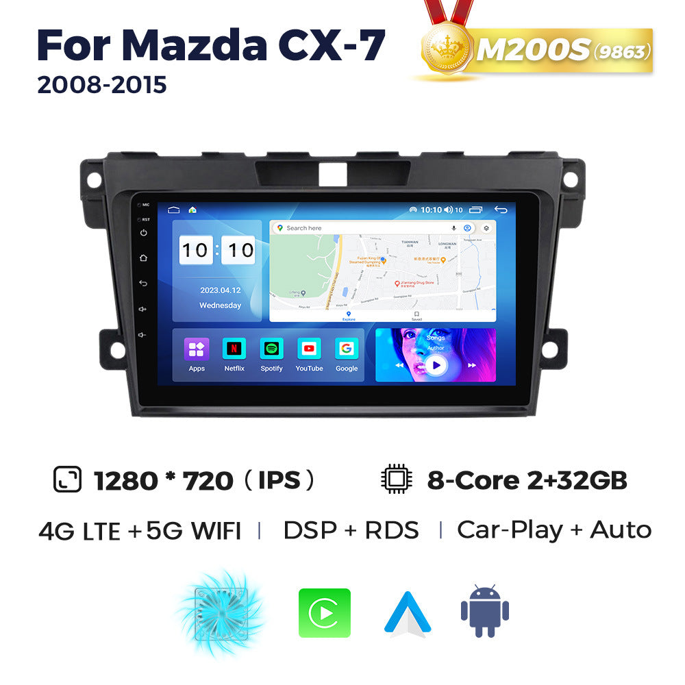 Compatible with Mazda CX-7 08-15 Android Large-Screen Central Control Navigation Radio 8+256G