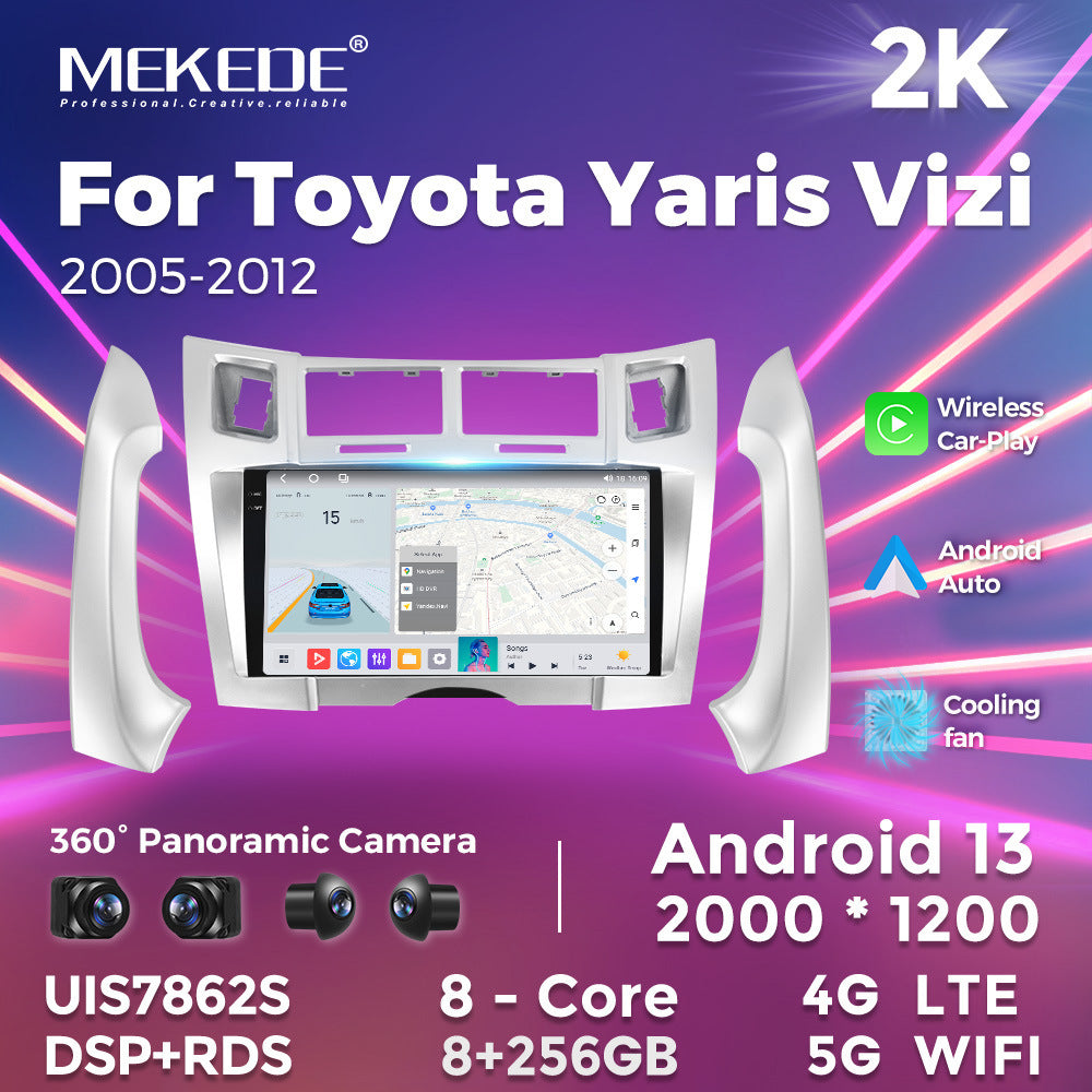 Suitable for Toyota Yaris Vitz 05-12 Android large screen central control navigation radio Carplay