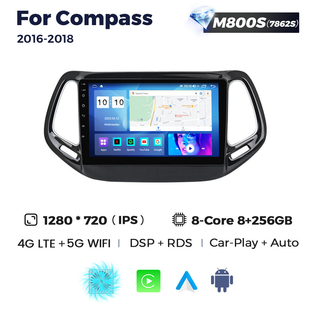 Suitable for 16-18 jeep compass android car navigation wireless carplay