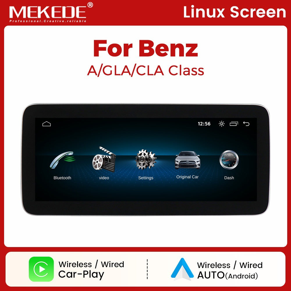 Suitable for benz a gla cla class mercedes-benz a-class linux modified large screen wireless carplay