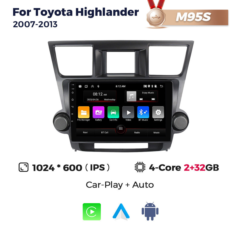Suitable for 07-13 toyota highlander car central control android navigation wireless carplay