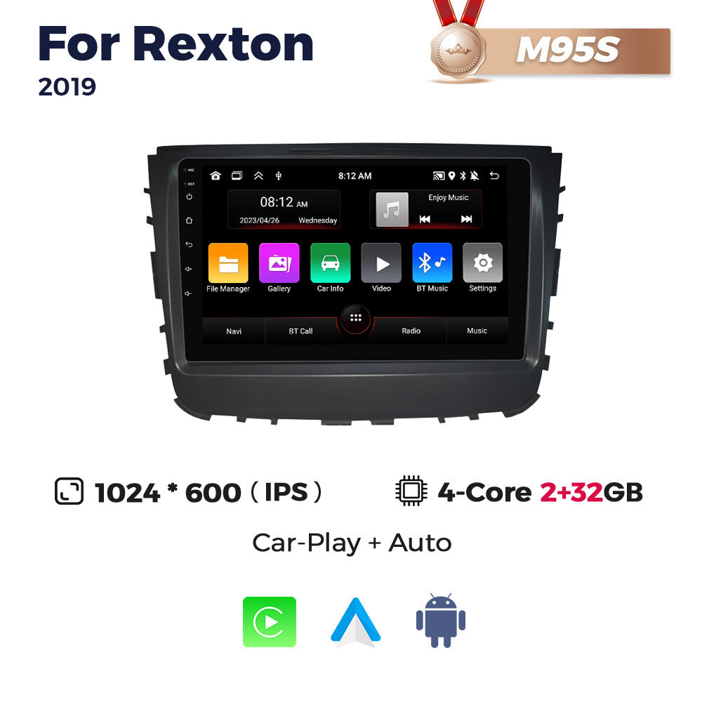 Suitable for ssangyong rexton android large screen car navigation wireless carplay