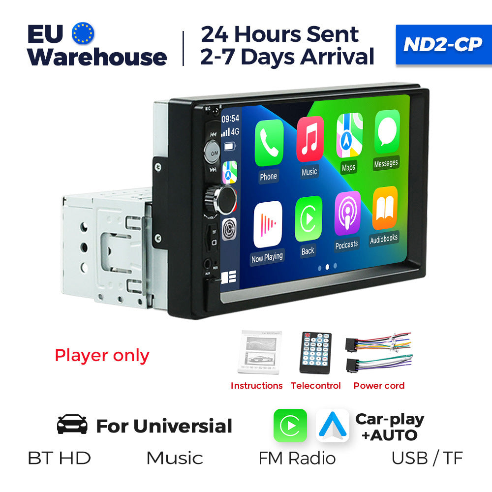 Cross-border dedicated MP3 MP4 MP5 7-inch music multimedia player HD single Bluetooth Carplay