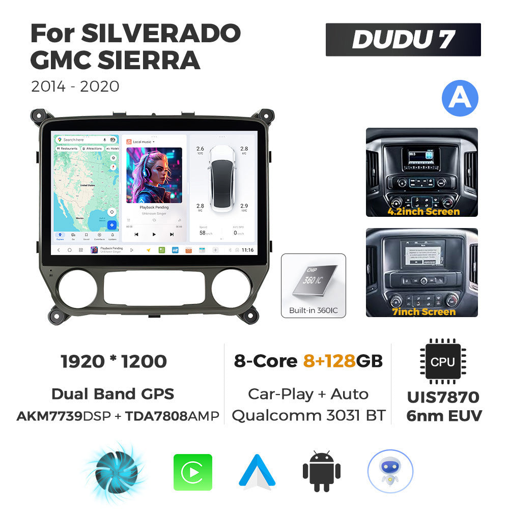 For chevrolet silverado gmc sierra 14-20 12" silverode private model navigation