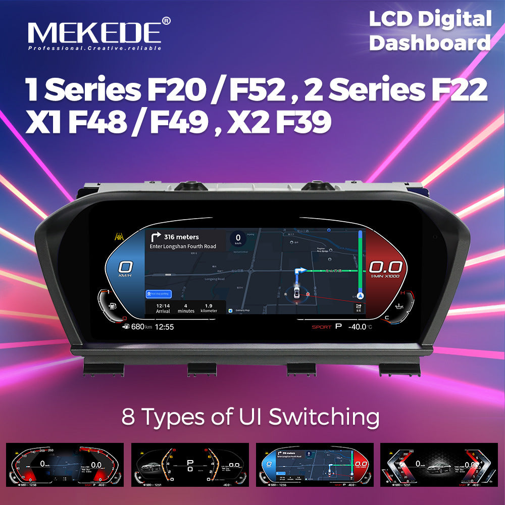 Compatible with BMW 1 Series/2 Series X1/X2 F20/F22/F48/F49 full LCD instrument panel wireless CarPlay