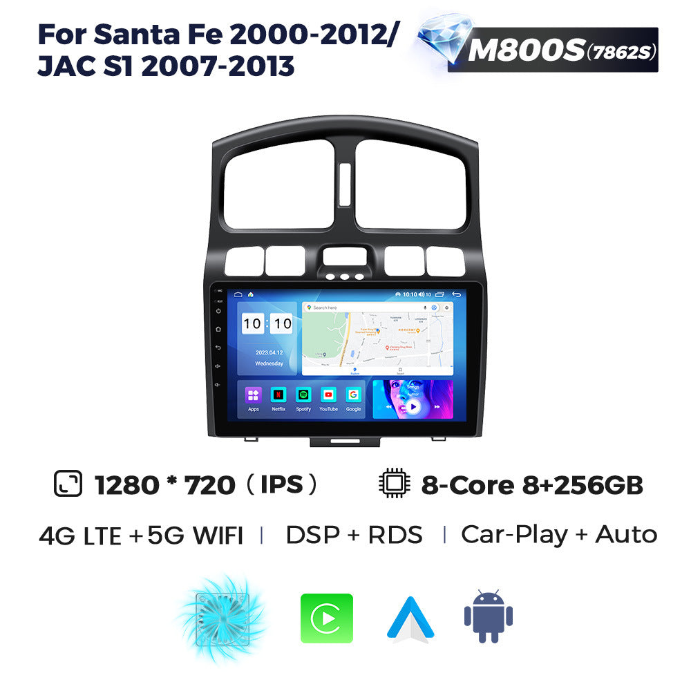 Suitable for hyundai santa fe 06-15 models, in-car central control gps navigation wireless carplay