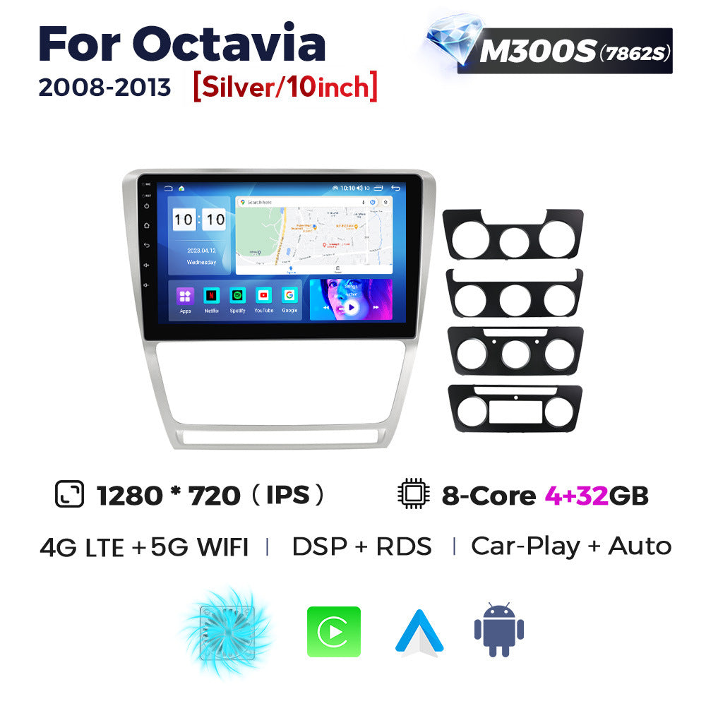 Suitable for skoda octavia android large screen car navigation wireless carplay