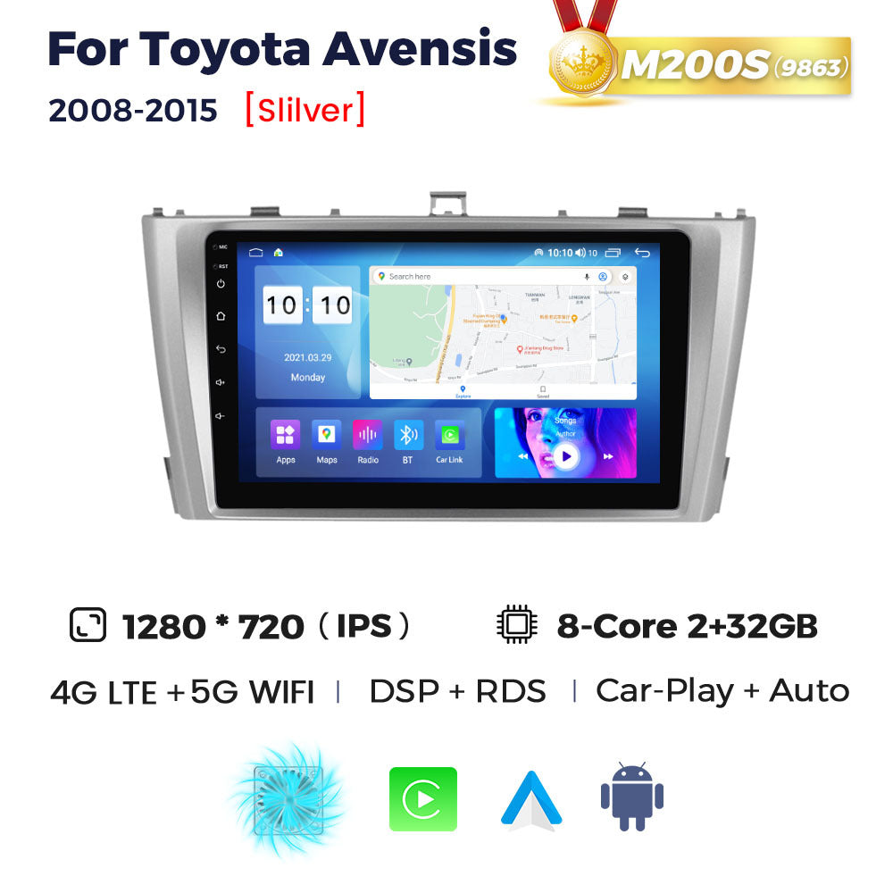 Applicable to Toyota Avensis 2008-2015 Android large screen central control navigation 8 + 256G