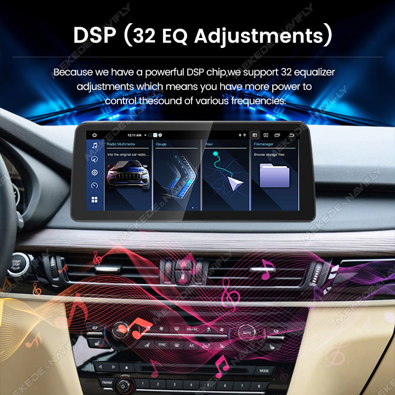12.3-inch Android central control large-screen GPS navigation all-in-one machine compatible with BMW X5 X6 F15, Bluetooth CarPlay