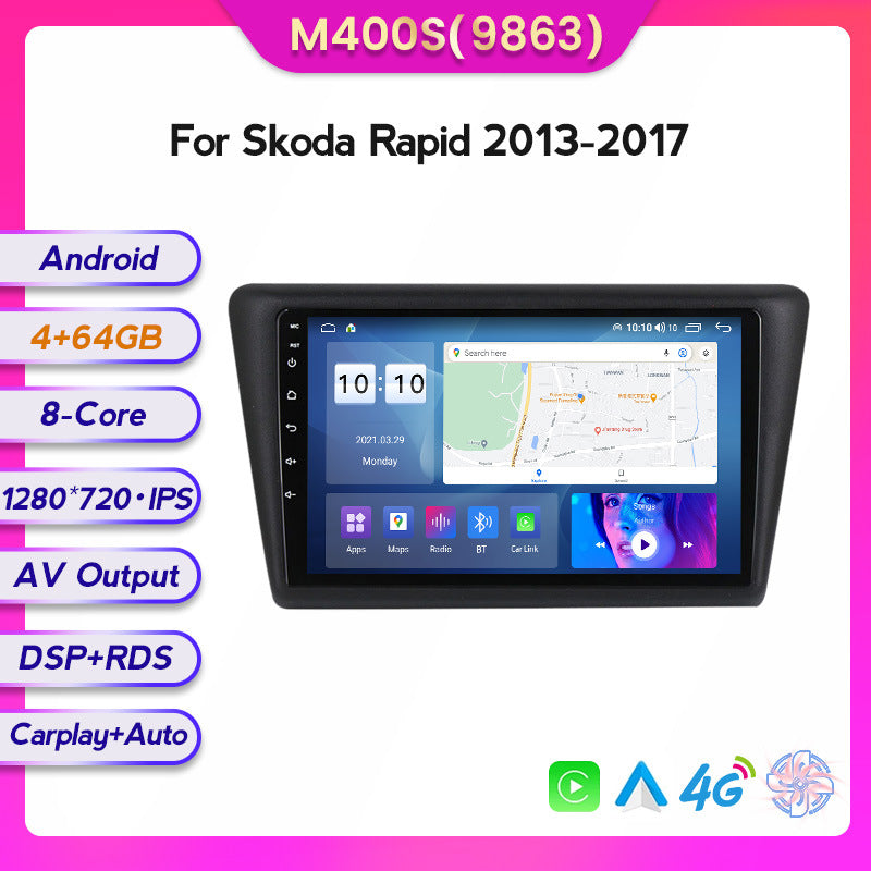 Suitable for skoda rapid android large screen car navigation wireless carplay
