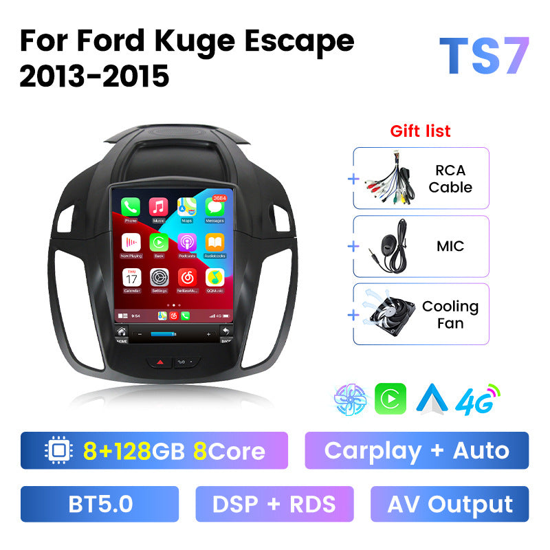 Suitable for 13-18 ford escape kuga vertical screen navigation android car navigation wireless carplay