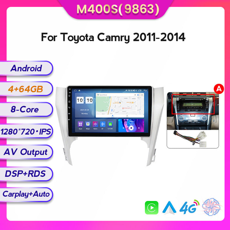 Compatible with Toyota Camry models 11-14 Android large-screen central control in-car navigation screen 8+128GB