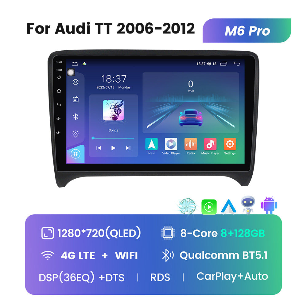Suitable for Audi TT 06-12 modified Android large-screen central control car machine navigation M6Pro 7862S