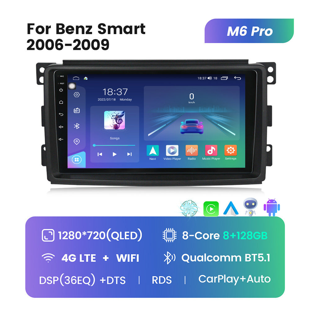 Suitable for Mercedes-Benz Smart W451 06-09 modified Android large-screen central control car machine navigation M6Pro