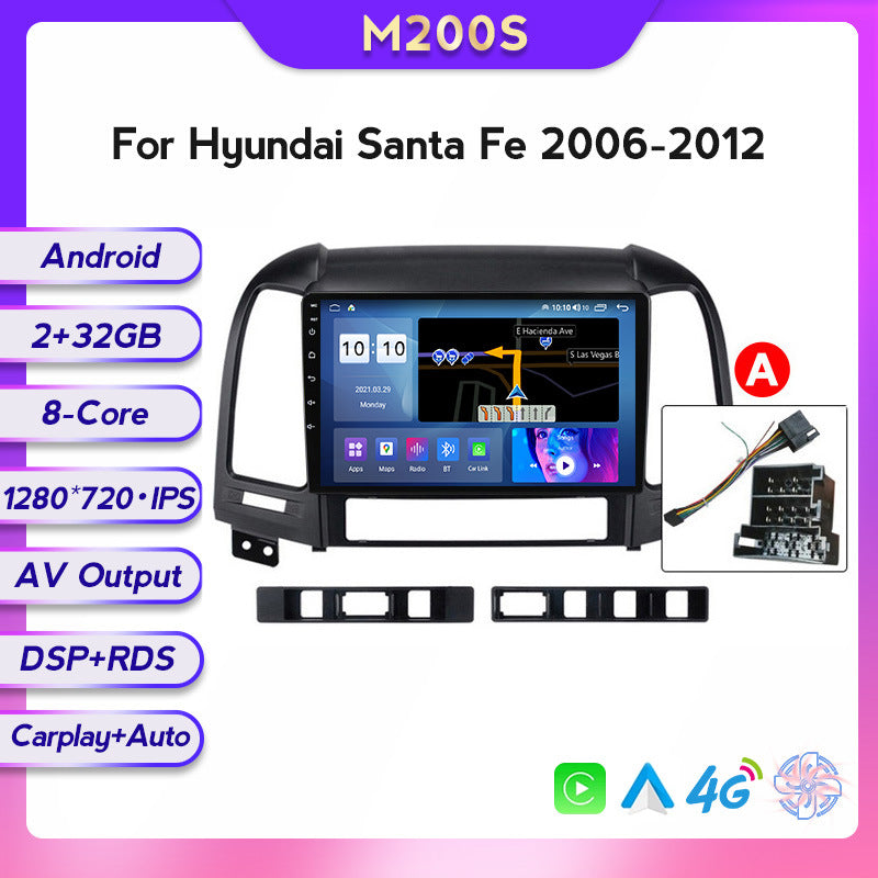 Suitable for 06-12 hyundai santa fe santa fe car central control android navigation wireless carplay