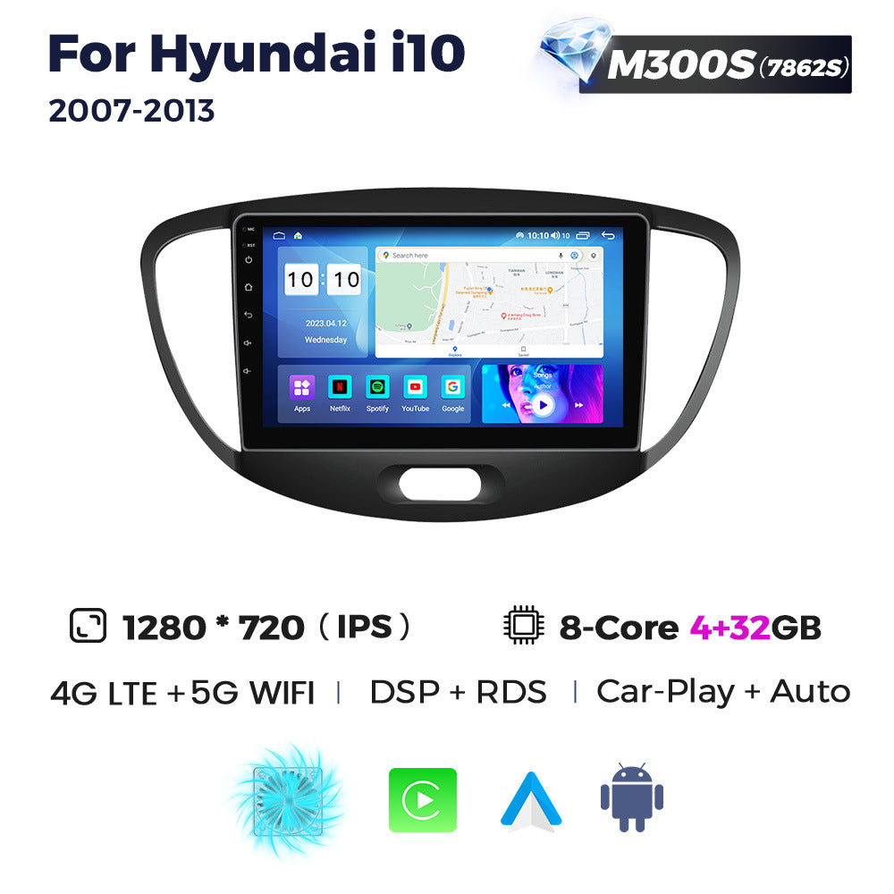 Suitable for modern HYUNDAI i10 07-13 Android large screen central control navigation radio 8 + 256G