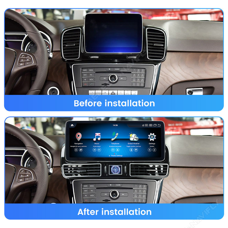 Applicable to Mercedes-Benz GLE/GLS W166/X166 Android large screen central control car navigation Bluetooth Carplay