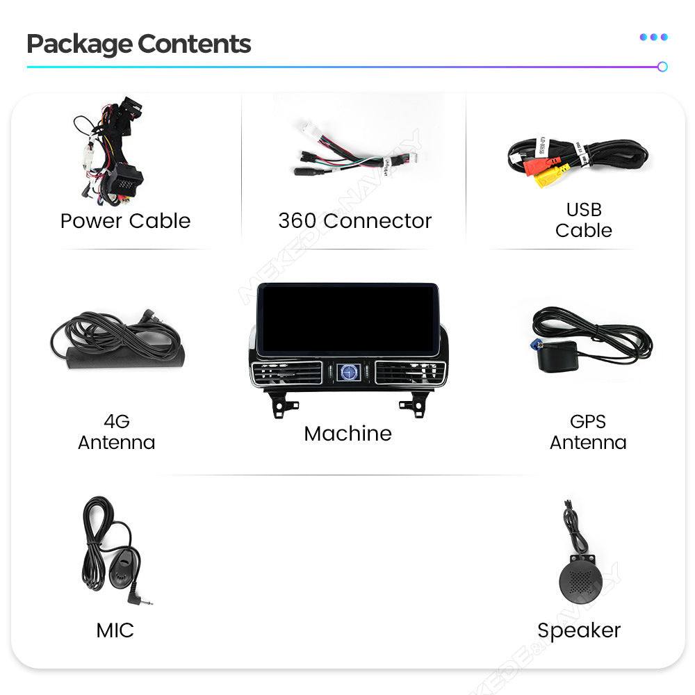 Applicable to Mercedes-Benz GLE/GLS W166/X166 Android large screen central control car navigation Bluetooth Carplay
