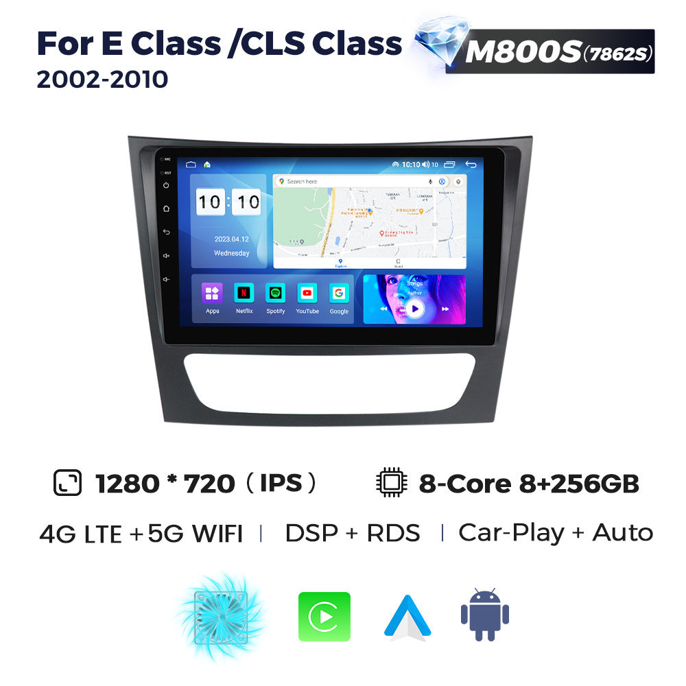 Applicable to Mercedes-Benz E-Class W211 02-10 Android large-screen central control car navigation radio screen 256G