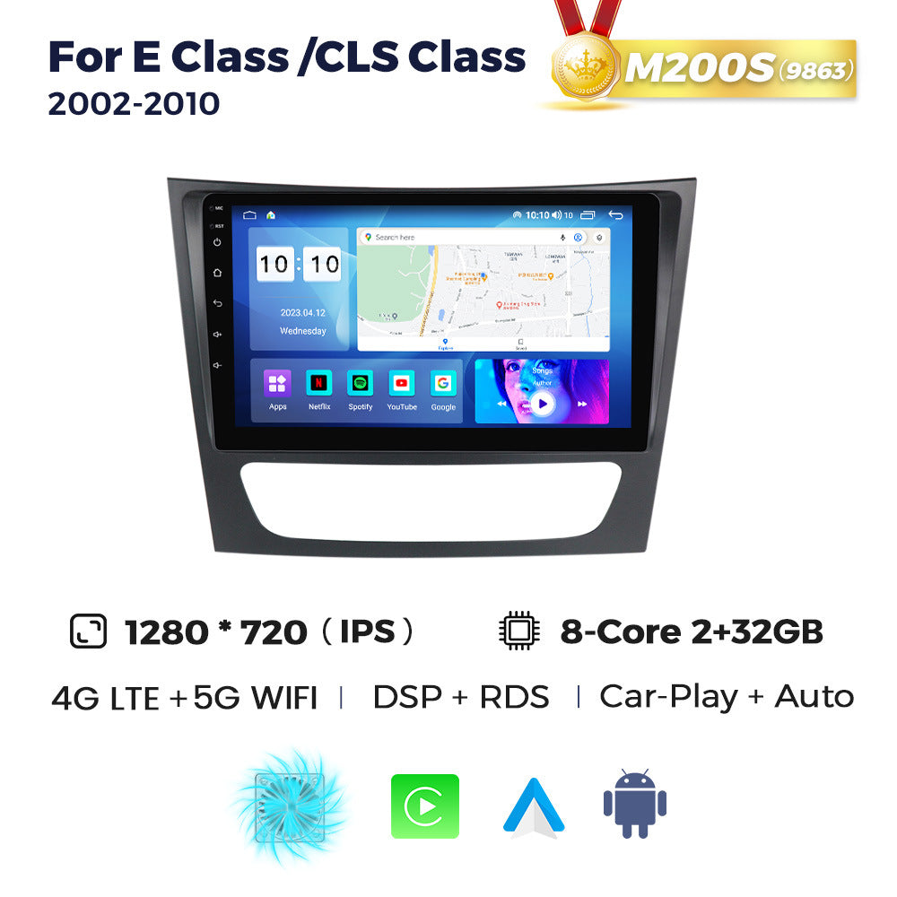 Applicable to Mercedes-Benz E-Class W211 02-10 Android large-screen central control car navigation radio screen 256G