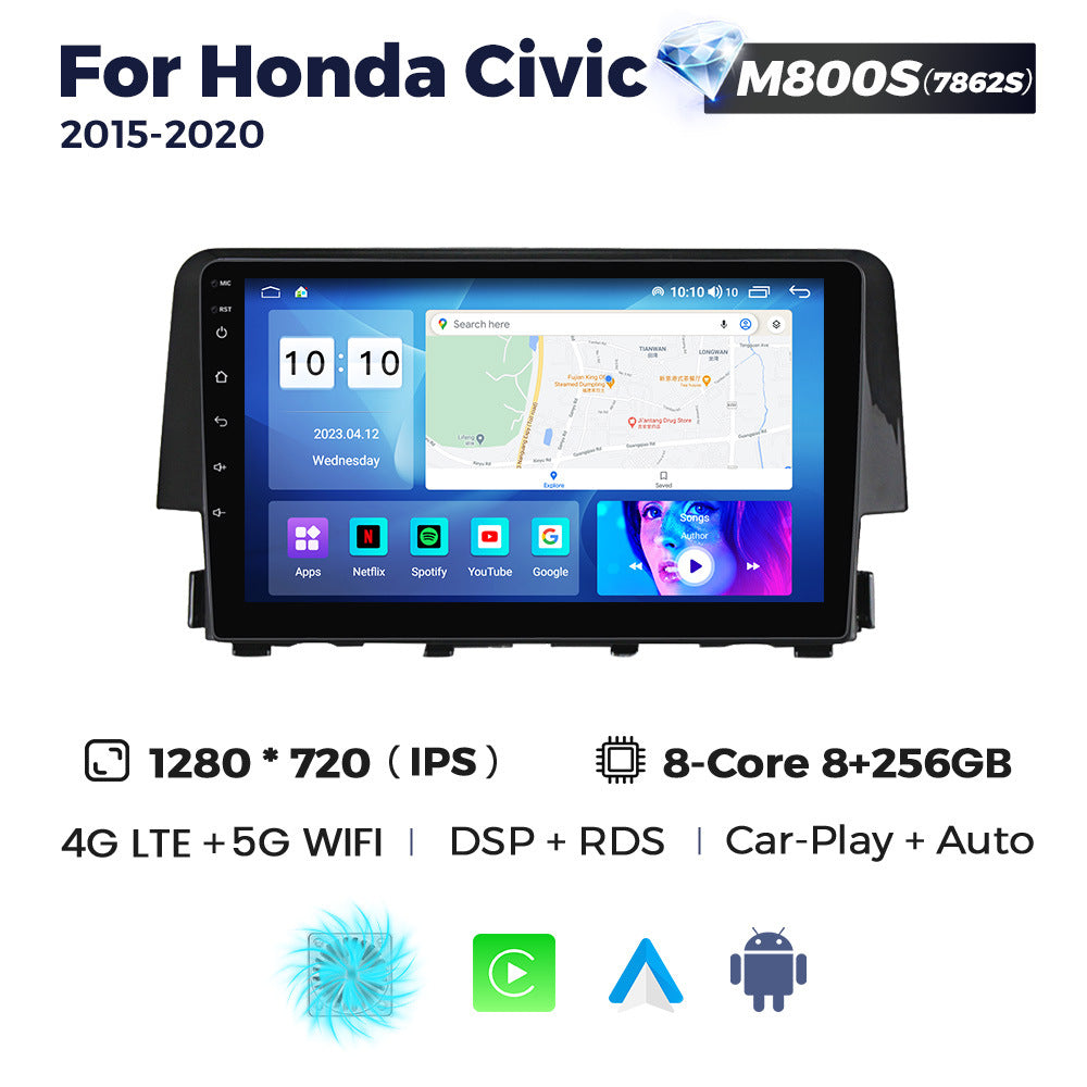 Suitable for honda civic 15-20 android car central control gps navigation carplay
