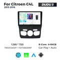 DUDUAUTO for Citroen C4L 13-16 Android large screen central control car navigation Bluetooth Carplay