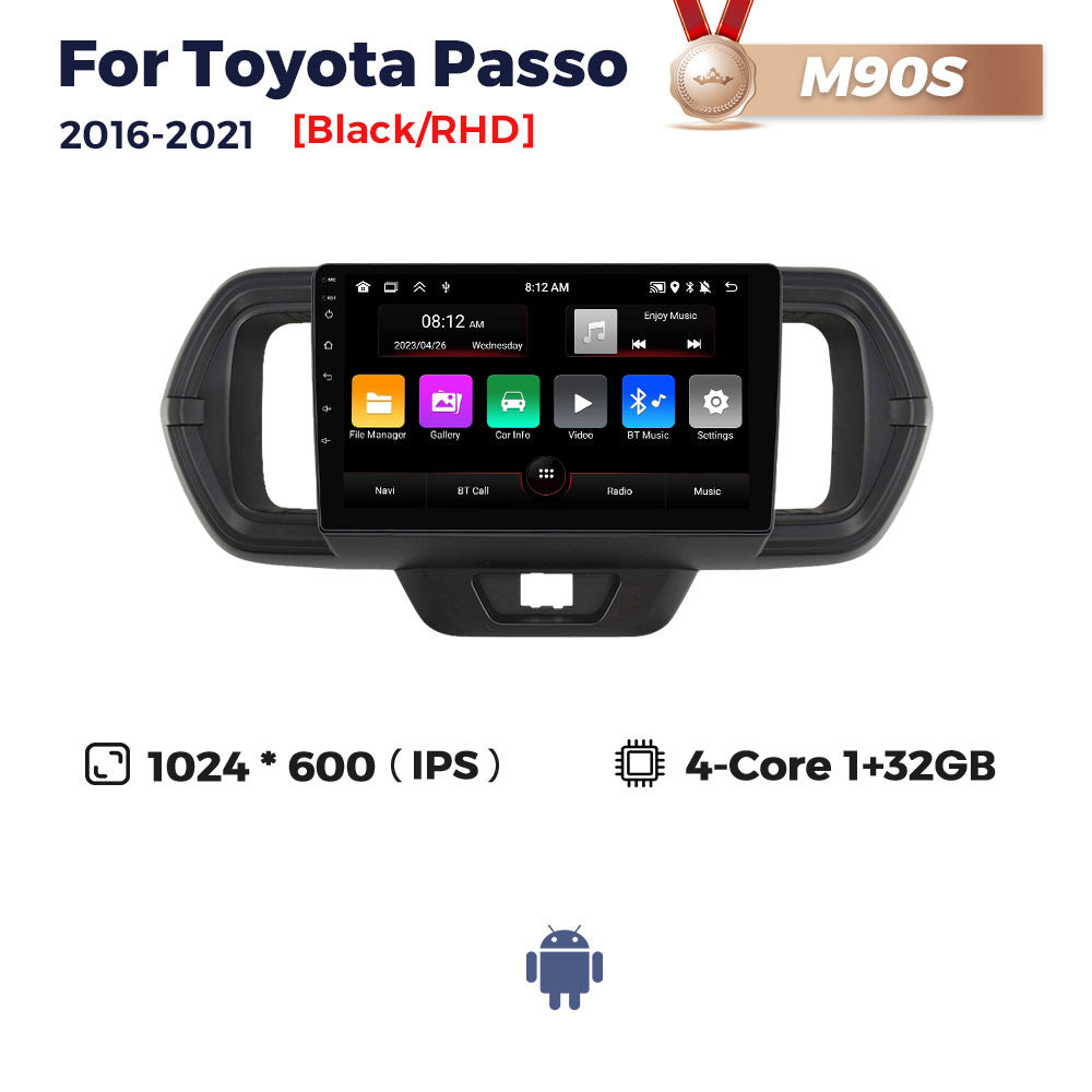 Applicable to Toyota Passo 2016-2021 Android large screen central control navigation Bluetooth Carplay