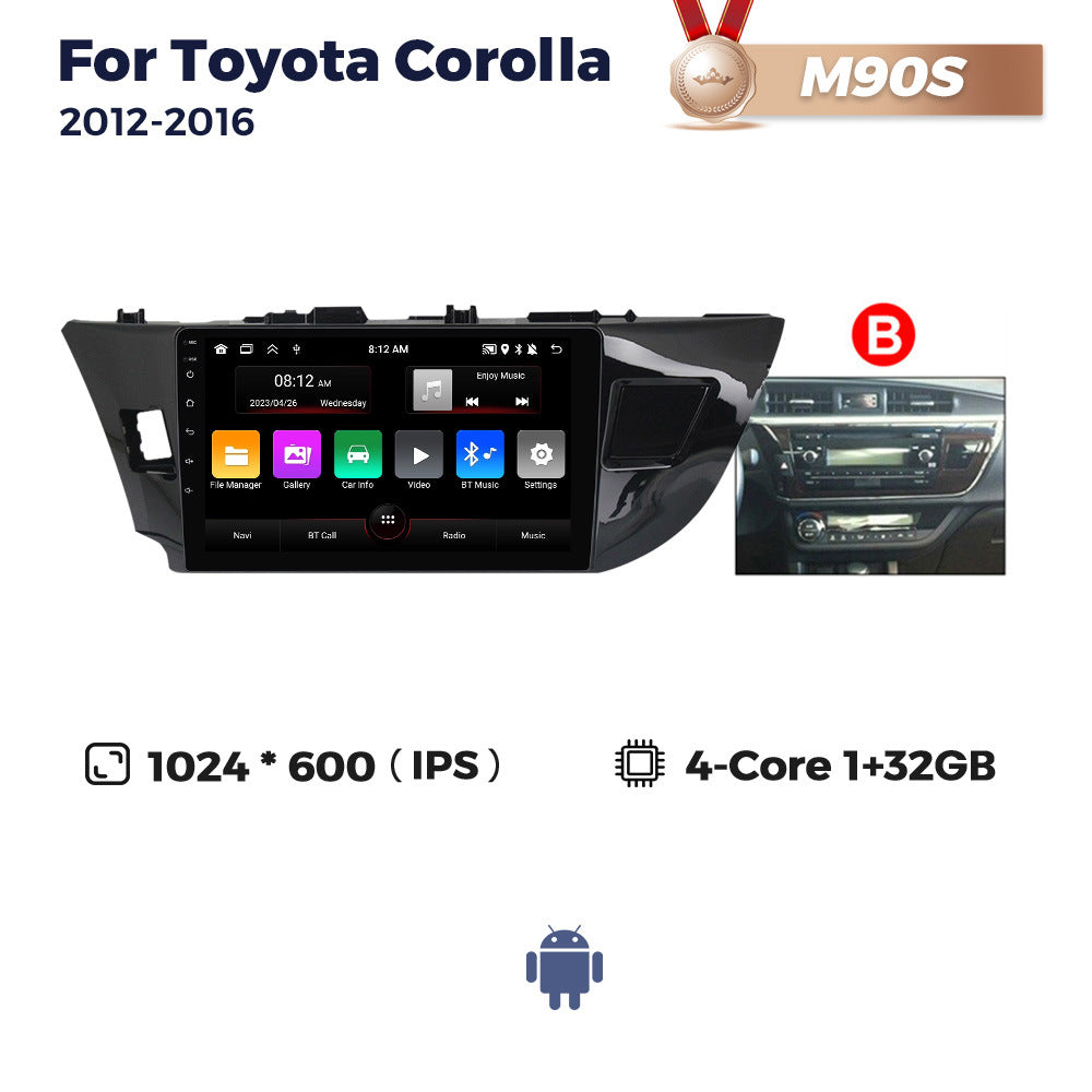 Suitable for toyota corolla 2012-2016 toyota corolla ralink android car smart navigation