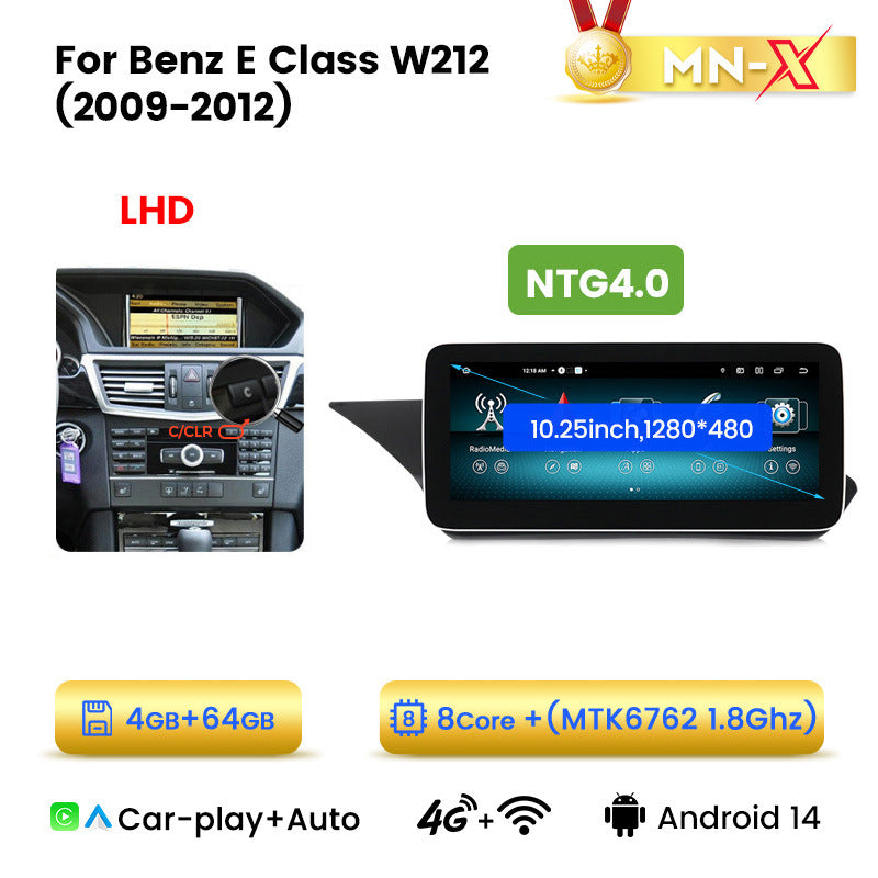 Applicable to Mercedes-Benz E-Class W212 2009-2015 Android large screen central control navigation car radio Carplay