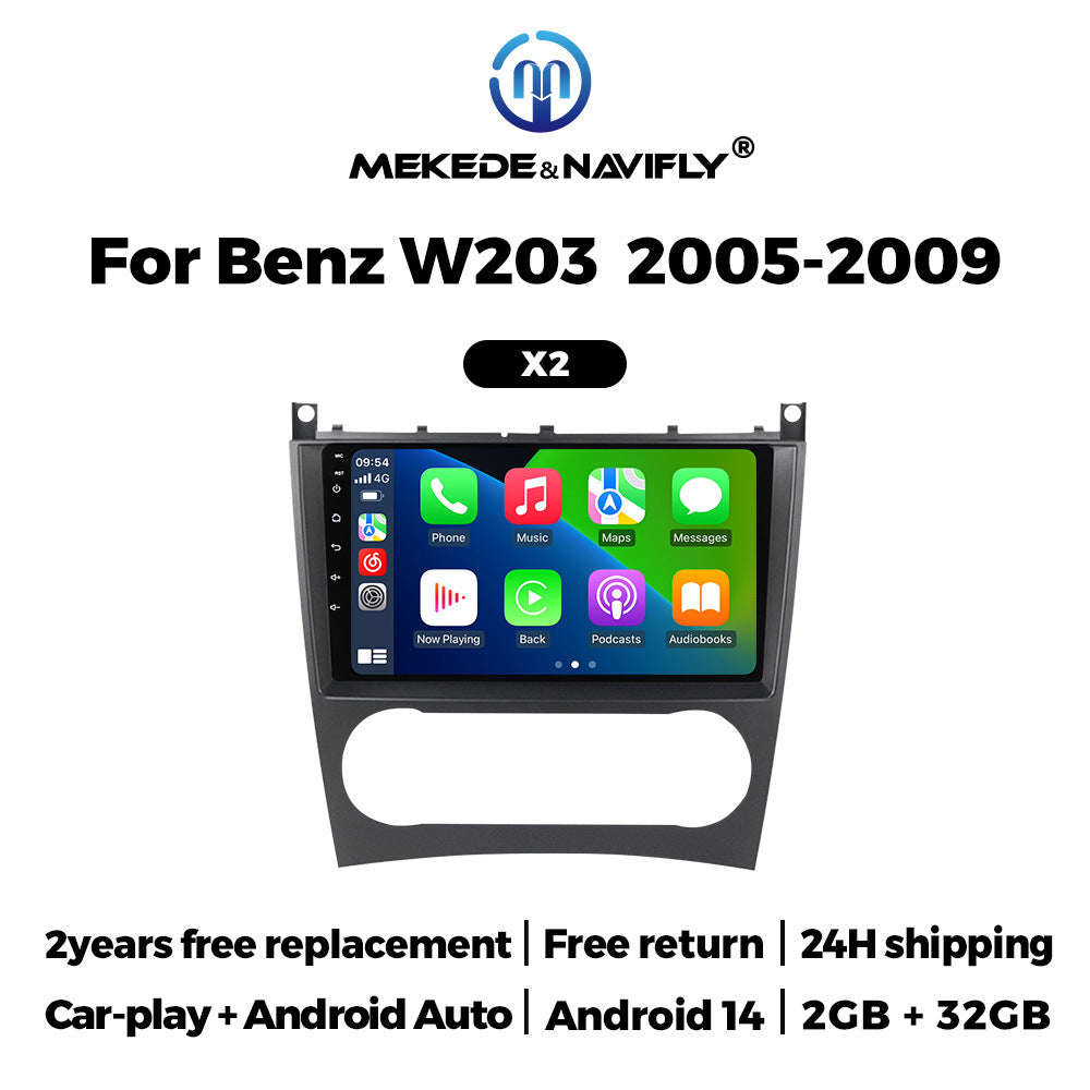 Applicable to Mercedes-Benz W203 2005-2009 Android Car GPS Navigation MP5 Bluetooth Player Carplay