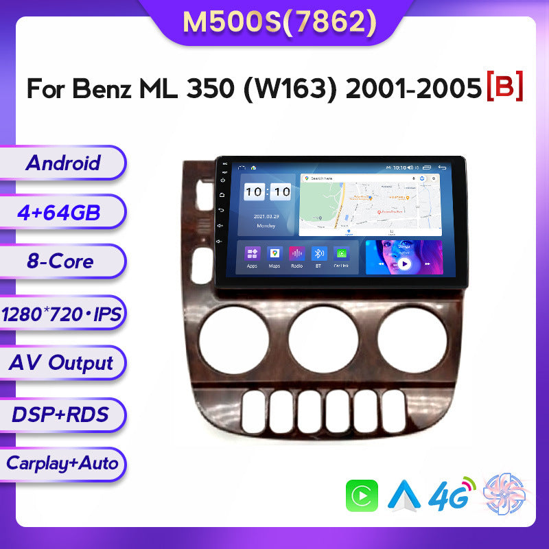 Suitable for 01-05 mercedes-benz ml320 benz ml350 car android large screen navigator wireless carplay
