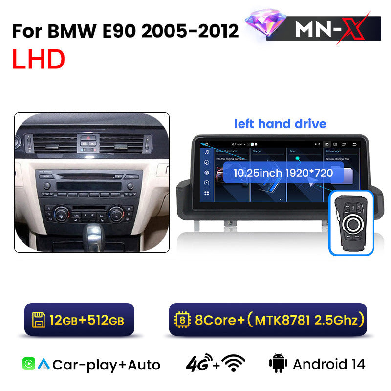 10.25-inch Compatible with BMW 3 Series E90 Android Central Control Large Screen GPS Navigation All-in-One Bluetooth CarPlay