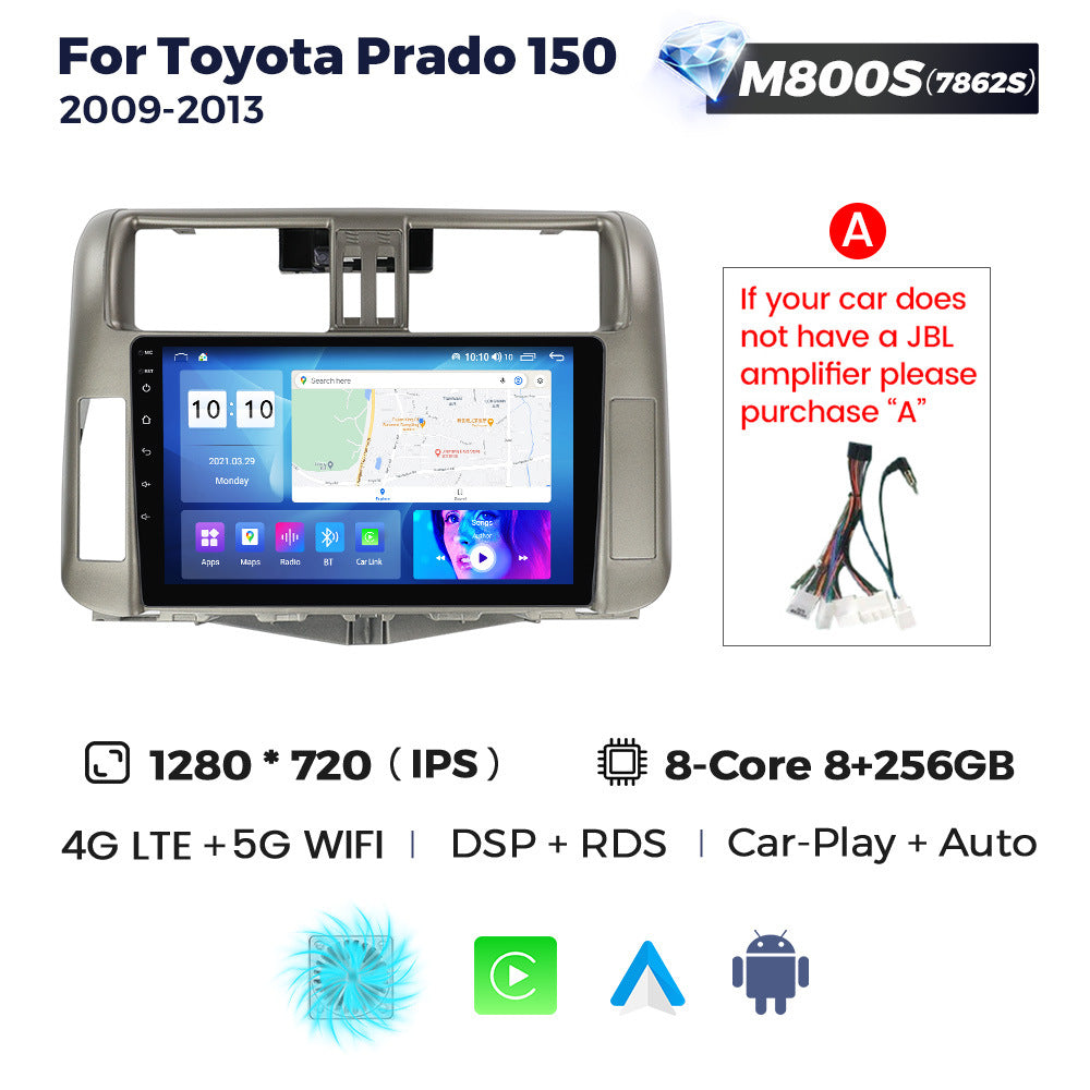 Applicable to Toyota Prado 150 2009-2013 Android large screen central control navigation Carplay