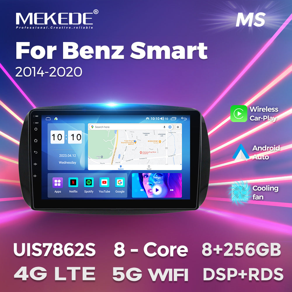 Applicable to Mercedes-Benz Smart 14-20 Android large-screen central control car navigation radio screen 8 + 256G