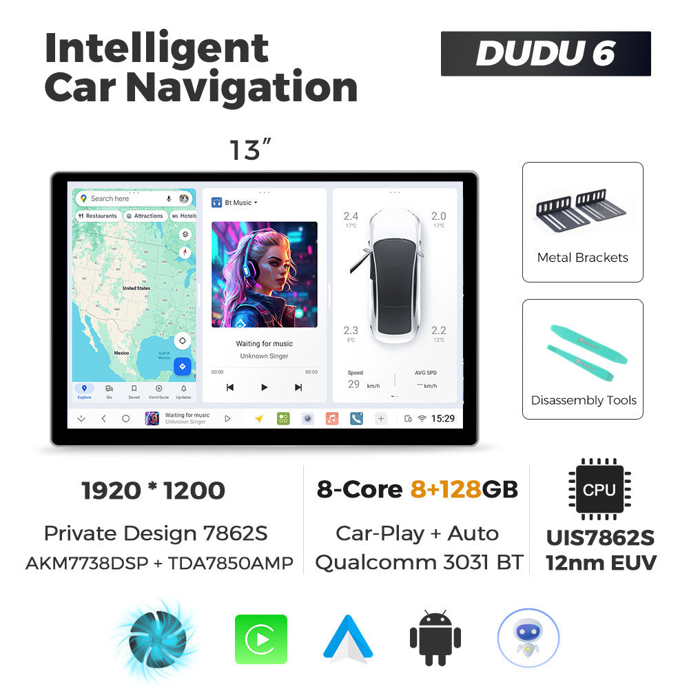 Suitable for 13inch duduauto series dudu7 dudu liangshan overseas version intelligent interactive android navigator