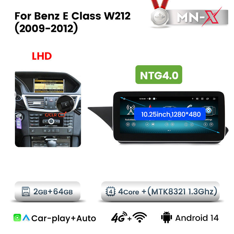 Applicable to Mercedes-Benz E-Class W212 2009-2015 Android large screen central control navigation car radio Carplay