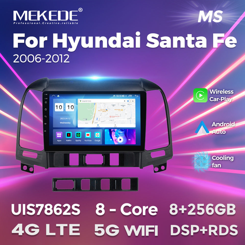 Suitable for 06-12 hyundai santa fe santa fe car central control android navigation wireless carplay