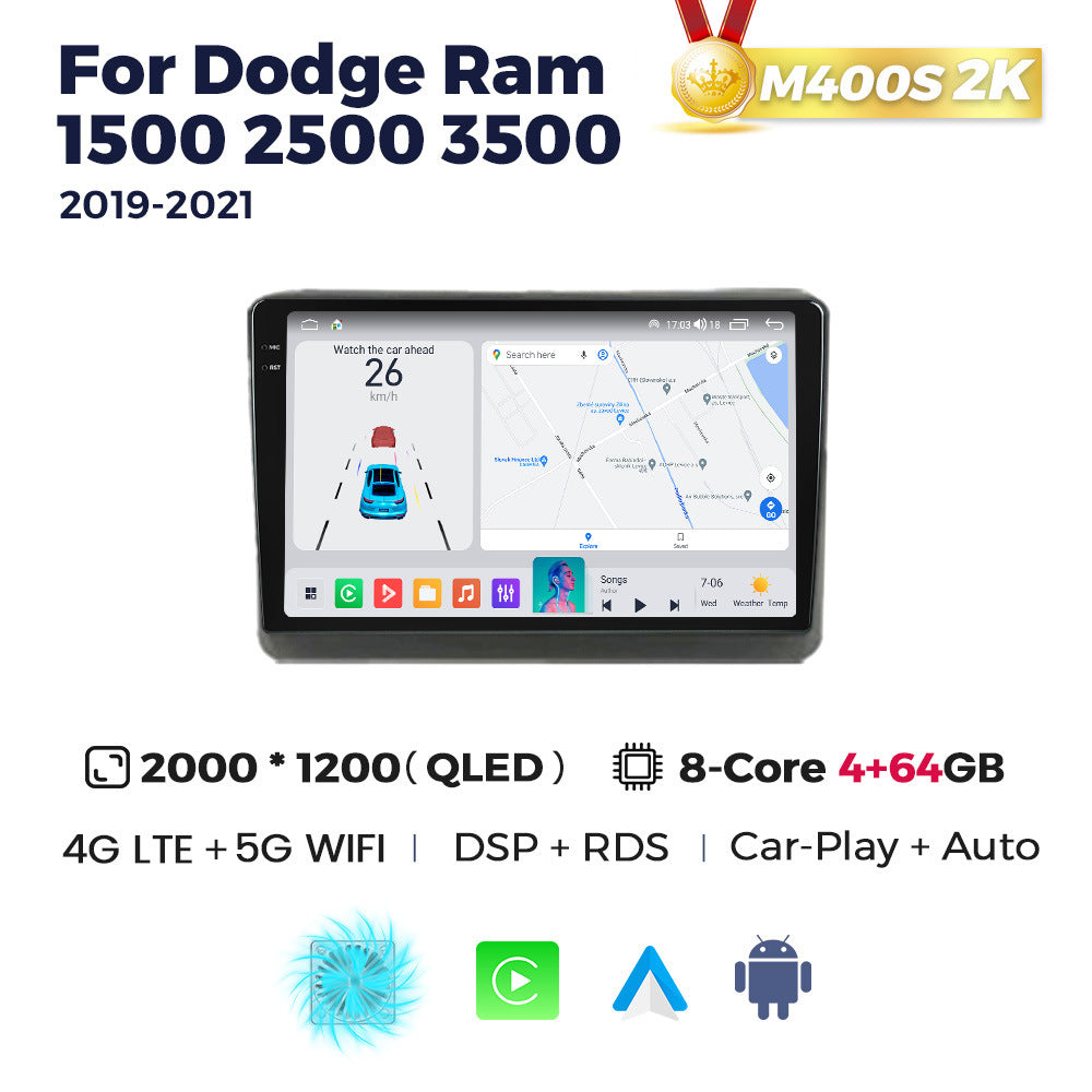 Suitable for dodge ram 1500 2500 3500 2019-2021 manual ac ram android navigation