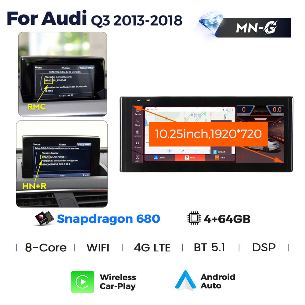 Applicable to Audi Q3 SQ3 2013-2019 Android large screen central control car navigation Bluetooth Carplay