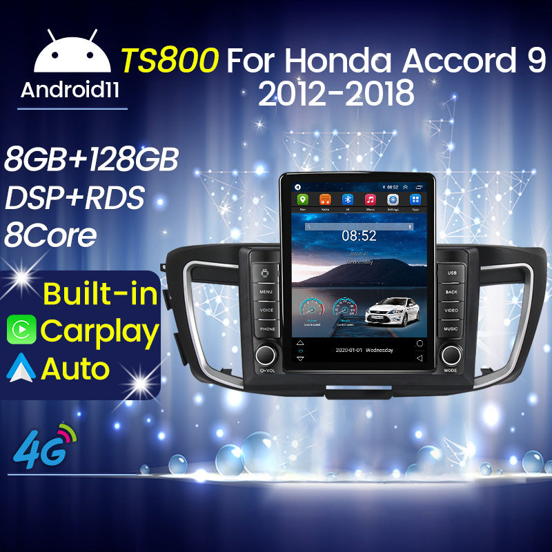 Suitable for honda accord 9th generation (2018-present) vertical screen android navigation head unit with wireless carplay