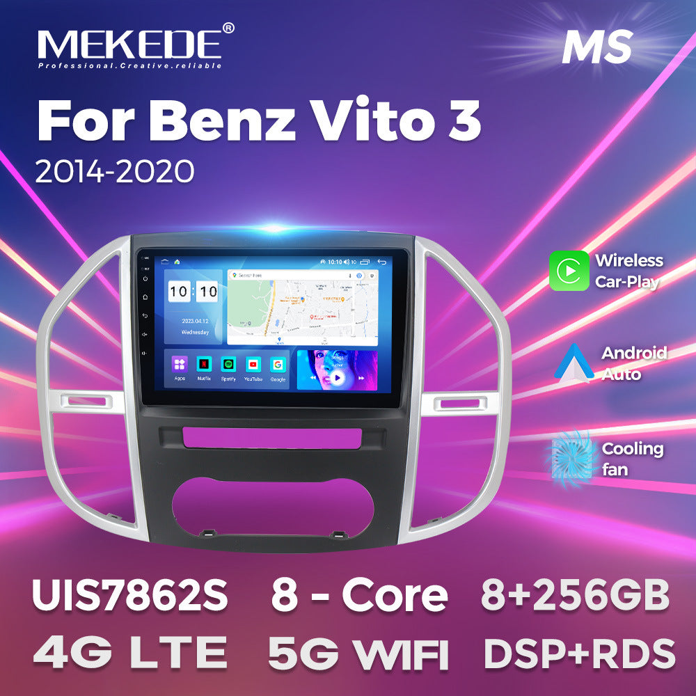 Suitable for 2014-2020 mercedes-benz vito/vito (w447) models: large-screen android navigation system with smart wireless carplay