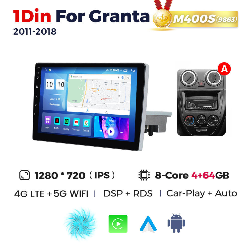 Suitable for single-spindle lada granta car android central control navigation system smart multimedia