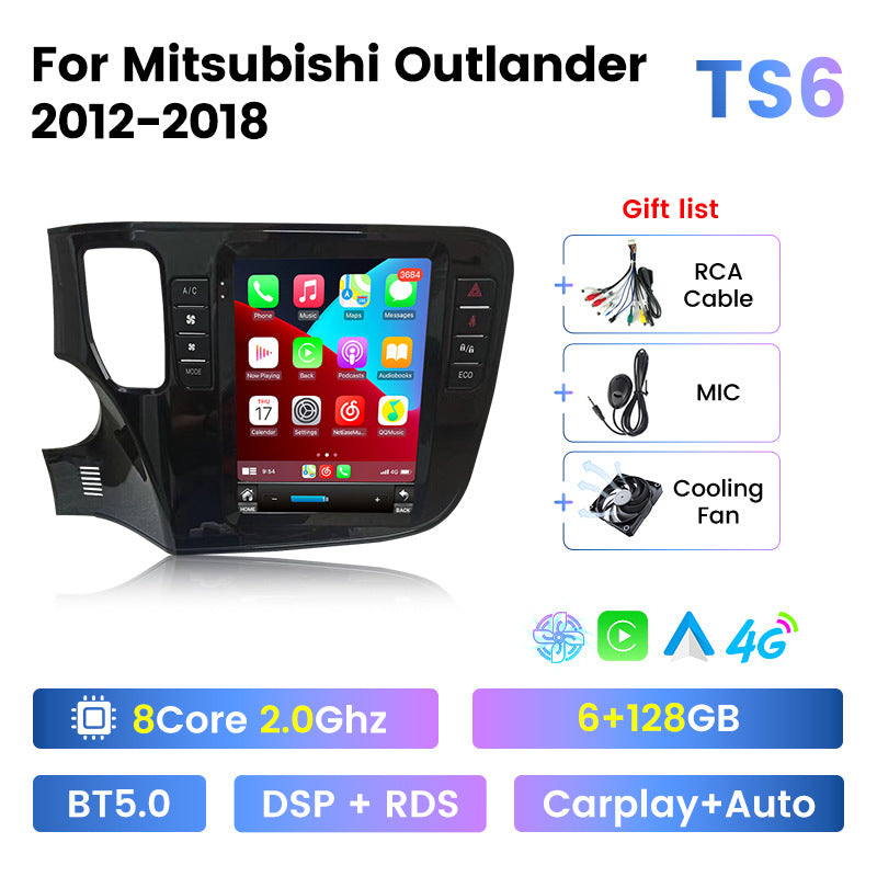 Suitable for 2013-2019 mitsubishi outlander vertical screen android car navigation system with reversing camera, wireless carplay