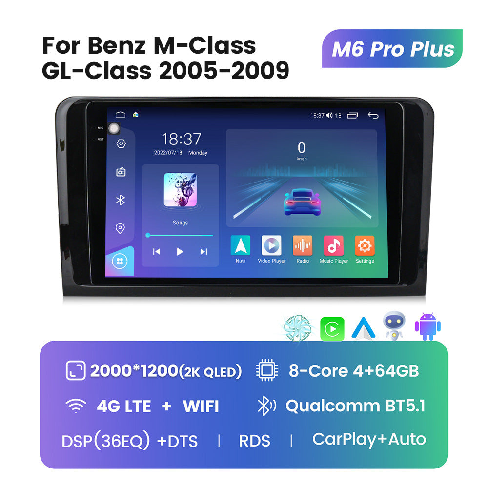 Suitable for Mercedes-Benz ML GL W164 05-09 modified Android large-screen central control car machine navigation M6Pro