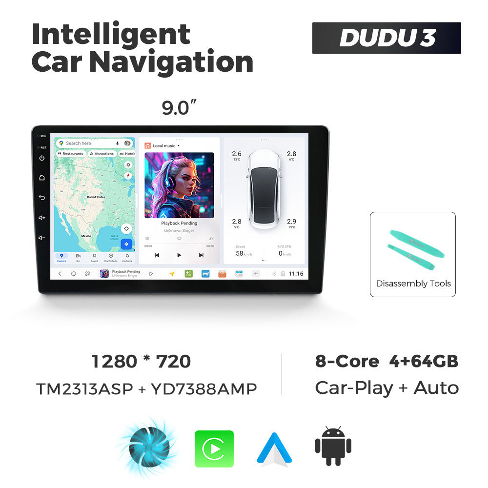 Mekede wholesale Android central control large screen smart car machine navigation private model host DUDU AUTO car