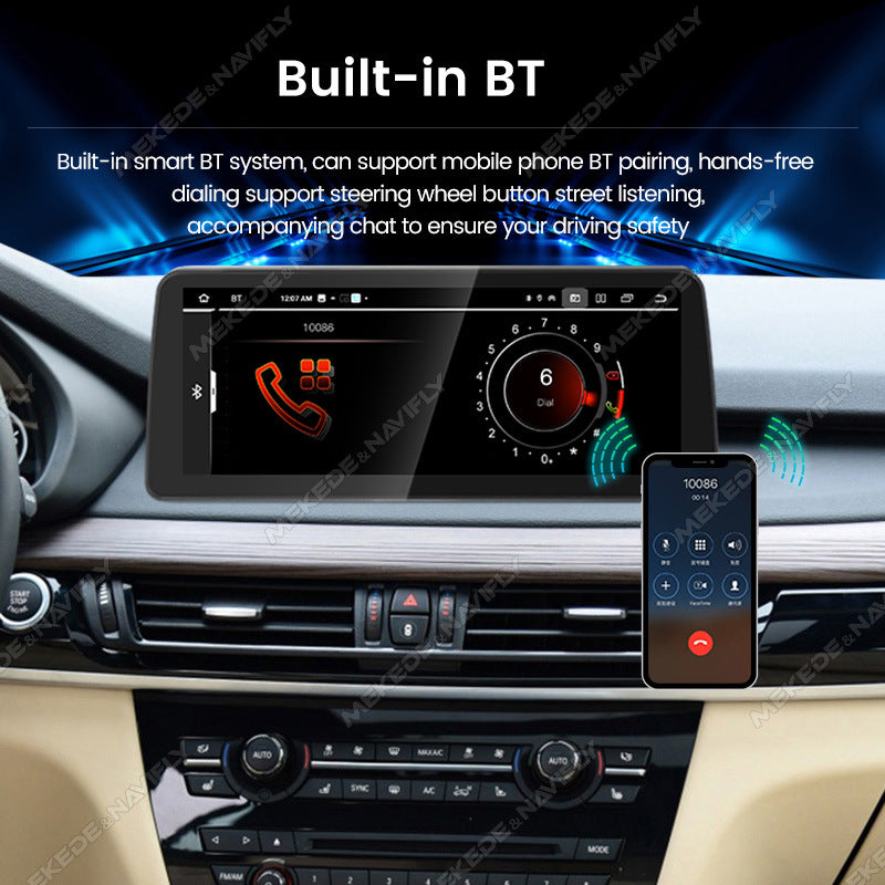 12.3-inch Android central control large-screen GPS navigation all-in-one machine compatible with BMW X5 X6 F15, Bluetooth CarPlay